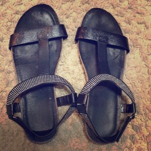 Black Lane Bryant Sandals